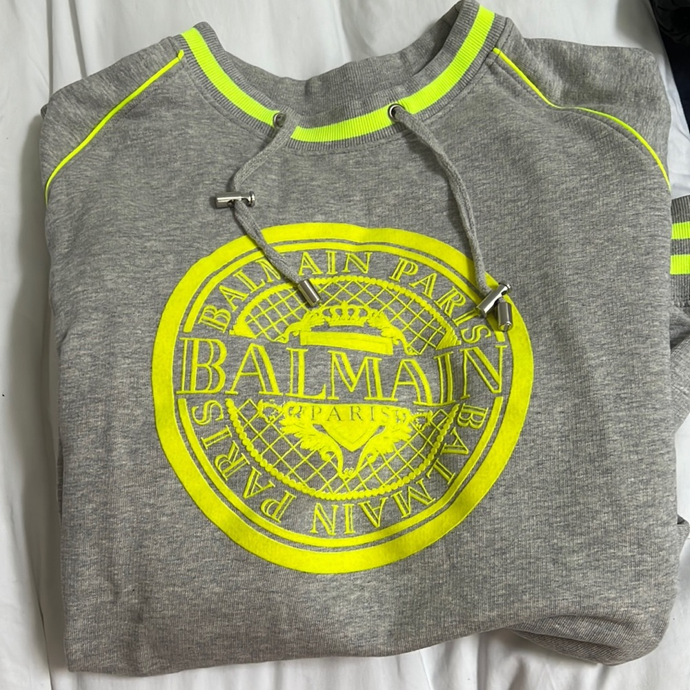 Balmain contrast logo sweatshirt